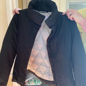 Black Calvin Klein winter puffed coat